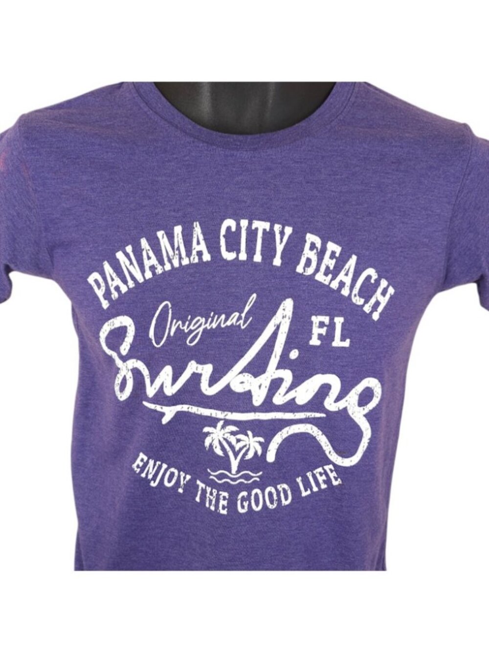 Panama City Beach T Shirt Youth Size 10-12 Purple Florida Travel Destination Tee